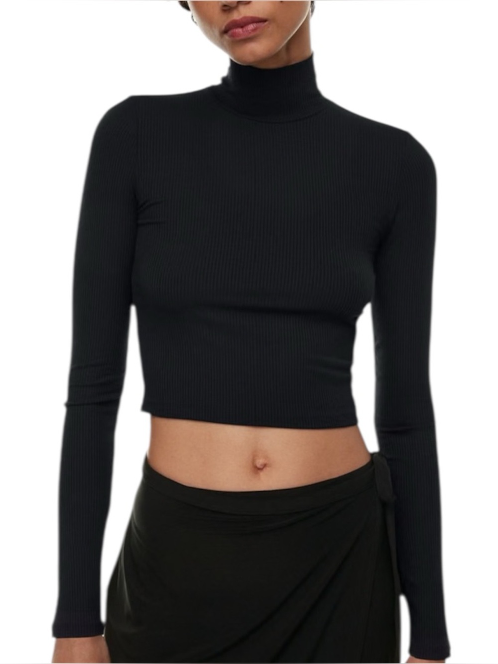NWT Aritzia Wilfred Only Waist Turtleneck in Black Size XS